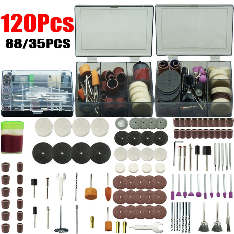 35/88/120pc Mini Drill Accesso - Cordless Rotary Tool Kit Accessories 评论和价格