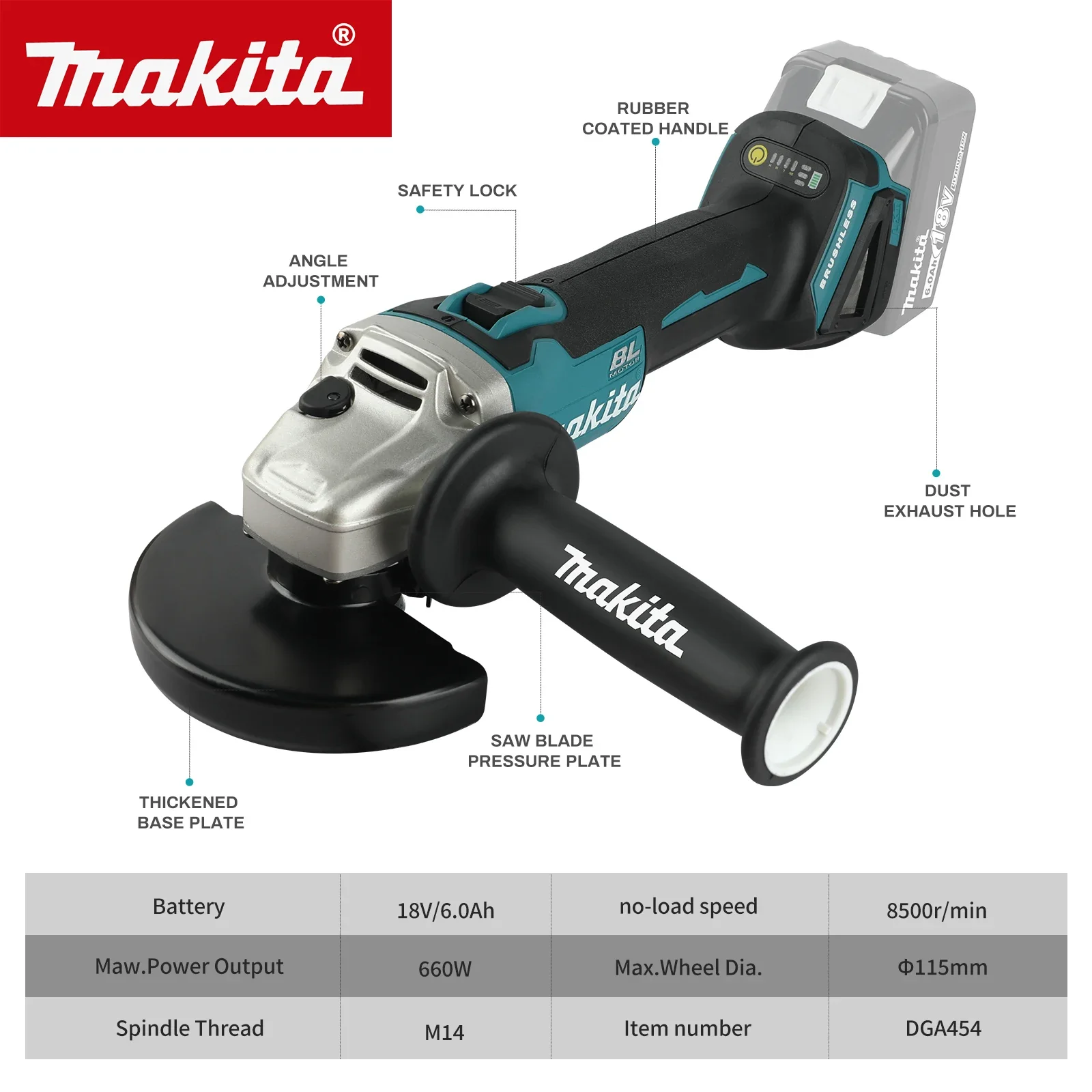 Brushless Lithium Electric Ang - Brushless Angle Grinder Battery Powered 评论和价格
