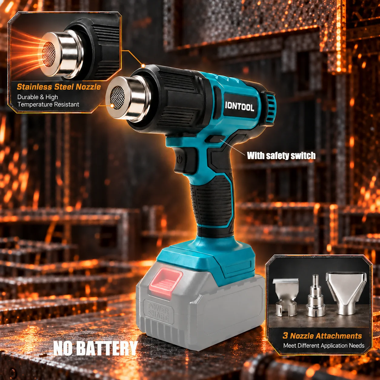 IONTOOL Cordless Heat Gun 550℃ - Cordless Heat Gun For Shrink Tubing 评论和价格
