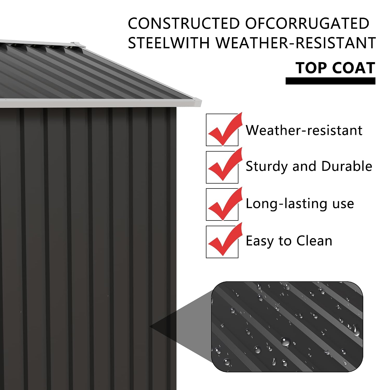 Metal Outdoor Storage Shed 5.4 - Garden Tools 评论和价格
