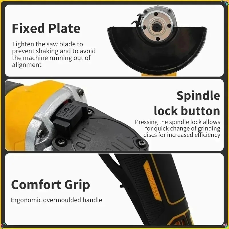 Vesmatity DCG406 Brushless Ang - Brushless Angle Grinder Battery Powered 评论和价格